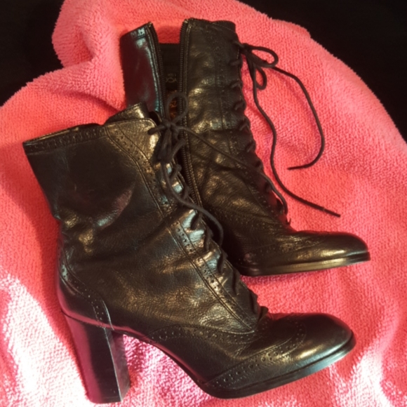 JOAN & DAVID ♡ CIRCA (C Jaggie) Soft Black Italian Leather Heeled Boots 5.5 - Picture 16 of 16